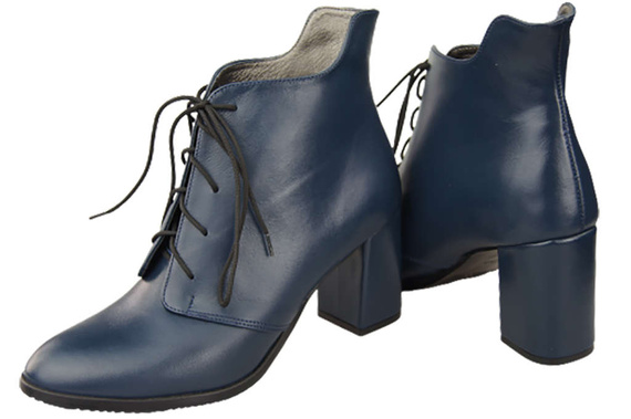 Damenschuhe Schnürstiefel Frühling/Herbst Naturleder Marineblau 174 L ElitaBut