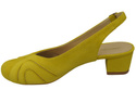 Damenschuhe Sandalen, Naturleder, Wildleder, Zitrone, 842 von ElitaBut