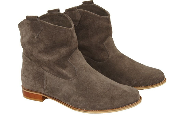 Schuhe Damenstiefel Frühling / Herbst, Naturveloursleder, Braun 132 L ElitaBut