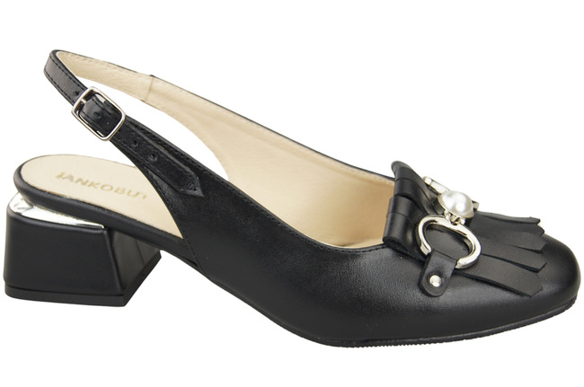 Damenschuhe Schwarze Sandalen mit Fransen verziert Naturleder 208 ElitaBut