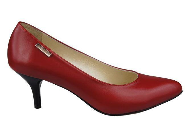 Damenschuhe Pumps, Naturleder, Rot 825 ElitaBut