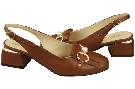 Damenschuhe Braun Sandalen mit Fransen verziert Naturleder 208 ElitaBut