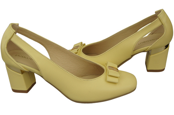 Schuhe Damen Banana Pumps aus Naturleder mit dekorativem Absatz 199 ElitaBut