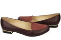 Damen Ballerinas Lords, Naturleder, Burgund 908 ElitaBut