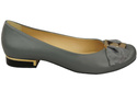 Damen-Ballerinas, Naturleder, Grau 894 ElitaBut