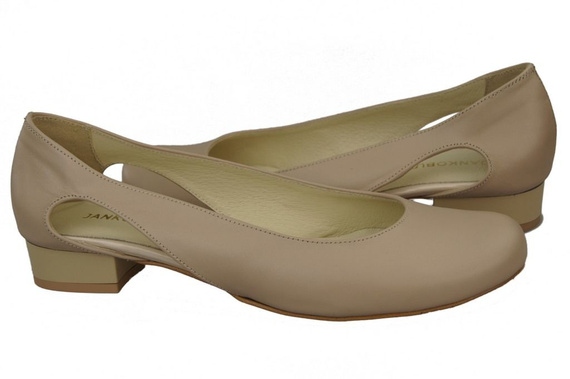 Damen-Ballerinas Cappuccino, Naturleder 103 ElitaBut