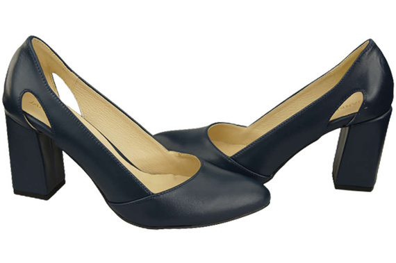 Damenschuhe Pumps Marineblau Naturleder 184 ElitaBut