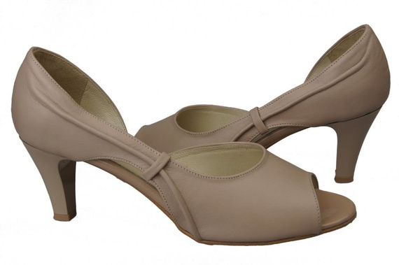 Damenschuhe Sandalen Cappuccino Grain Naturleder 566 ElitaBut