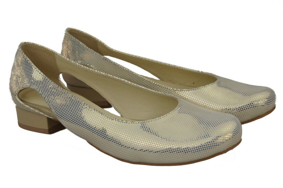 Damen Ballerinas Gold, Naturleder 103 ElitaBut