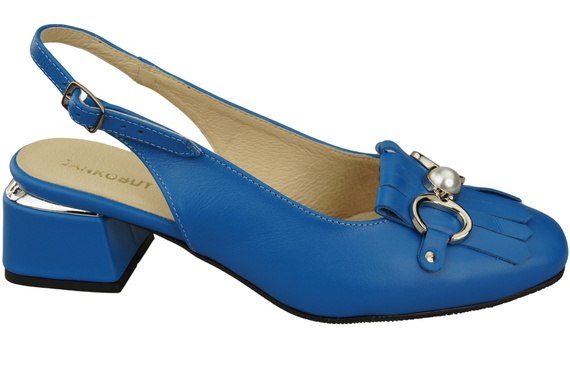 Damenschuhe Blau Sandalen mit Fransen verziert Naturleder 208 ElitaBut