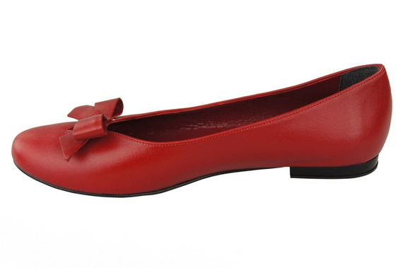 Damen Ballerinas Rot, Naturleder 998 ElitaBut