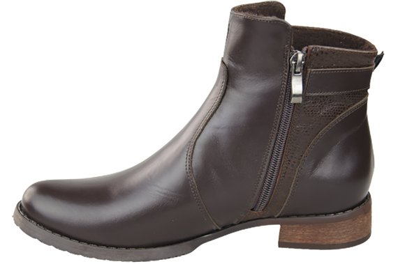 Damen-Winterstiefel, Naturleder, Braun 156 von ElitaBut