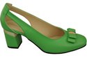 Schuhe Damen Lime Pumps aus Naturleder mit dekorativem Absatz 199 ElitaBut