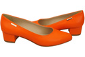 Damen Pumps Orange mit niedrigem Absatz zeitlose Eleganz und Komfort 220 ElitaBut
