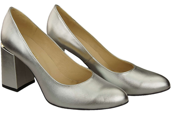 Damenschuhe Silber Pumps Naturleder 179 ElitaBut