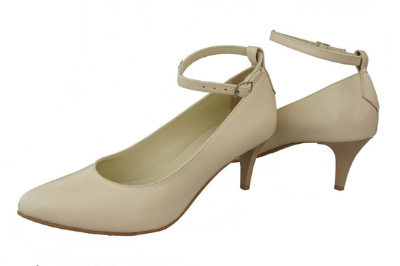 Damenschuhe Pumps Beige, Naturleder 997 ElitaBut
