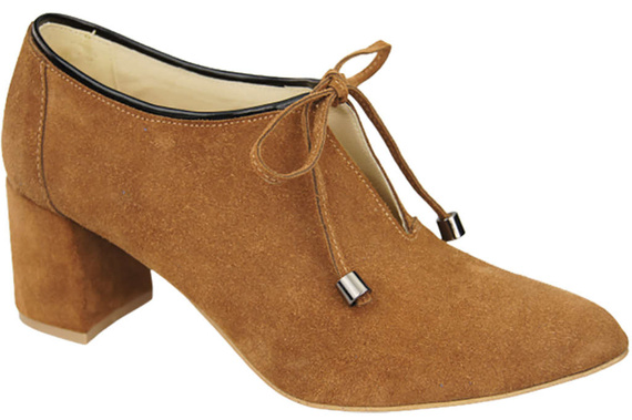 Damenschuhe Karamellschuhe, natürliches Veloursleder 183 ElitaBut