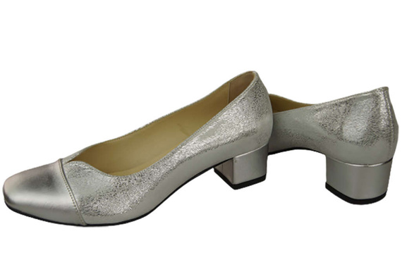 Damenschuhe Pumps Naturleder 164 Silber ElitaBut