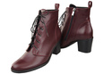 Winter-Schnürstiefel für Damen, Naturleder, Burgund 188, von ElitaBut