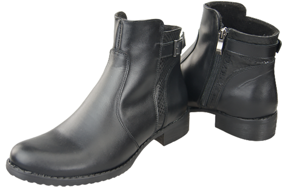 Winter-Damenstiefel, Naturleder, Schwarz 156 von ElitaBut