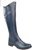 Damenstiefel, Stiefel, Naturleder 597, marineblau ElitaBut