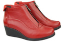 Damenstiefel Frühling/Herbst, Naturleder, Rot, 133 L, ElitaBut