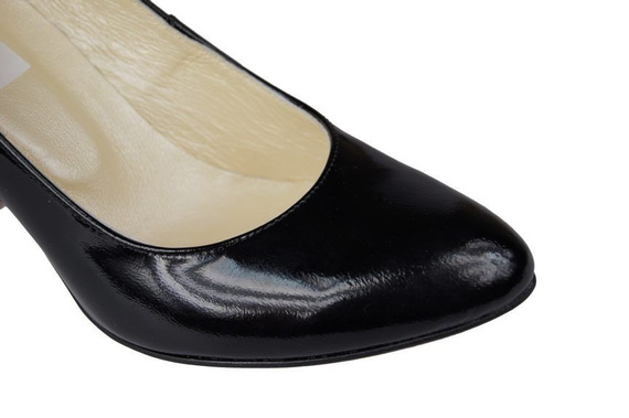 Damenschuhe Pumps Naturleder Schwarz Lack 764 ElitaBut