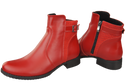 Damen-Winterstiefel, Naturleder, Rot 156 von ElitaBut