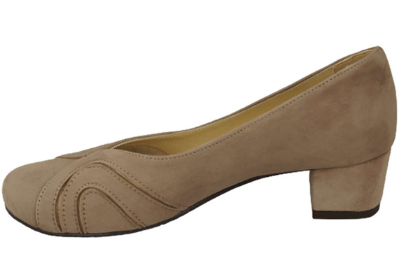 Damenschuhe Pumps aus natürlichem Wildleder Cappuccino Dark 786 Z ElitaBut