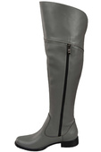 Schuhe Damenstiefel Stiefel Overknee-Stiefel, Naturleder, Grau 638 ElitaBut
