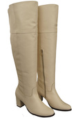 Schuhe Overknee-Stiefel für Damen, Naturleder 190 Beige ElitaBut