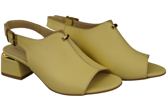 Damenschuhe Sandalen Banana Goldschnalle Naturleder 198 ElitaBut