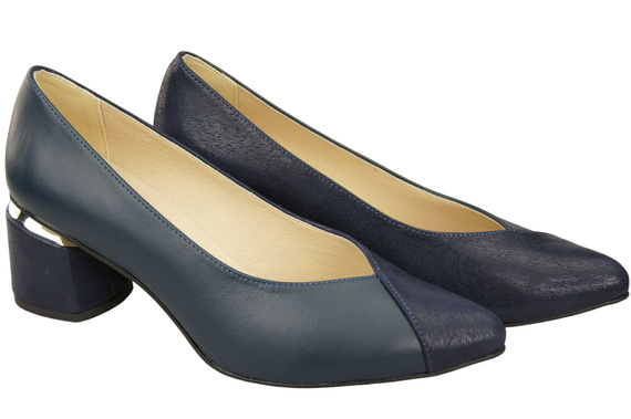 Einzigartige Damenschuhe aus Naturleder Fühlen Sie Luxus an Ihren Füßen Marineblau 191 ElitaBut