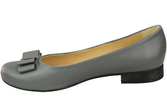 Damen Ballerinas, Naturleder, Grau 702 ElitaBut