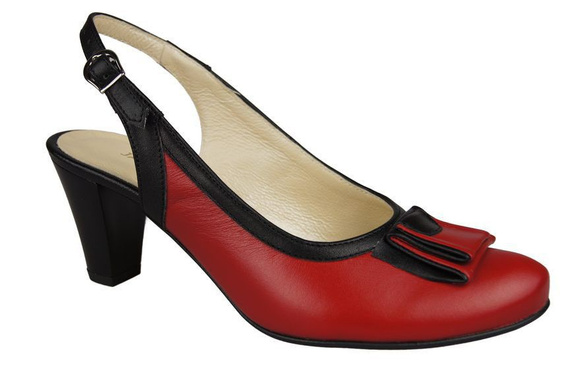Damenschuhe Sandalen, Naturleder, Rot 841 ElitaBut