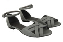 Schuhe Damen Sandalen Grau Naturleder 128 ElitaBut