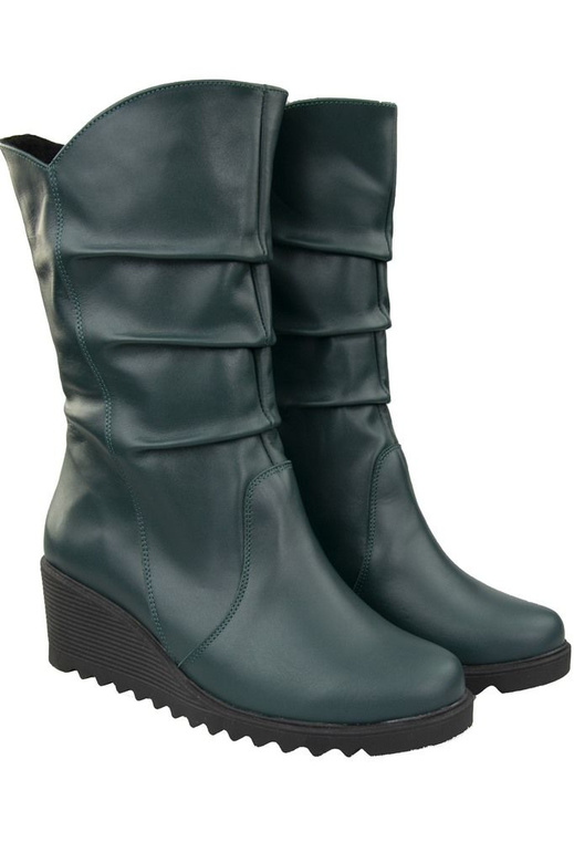 Schuhe Damenstiefel Keil Winter Naturleder Malachit 140 ElitaBut