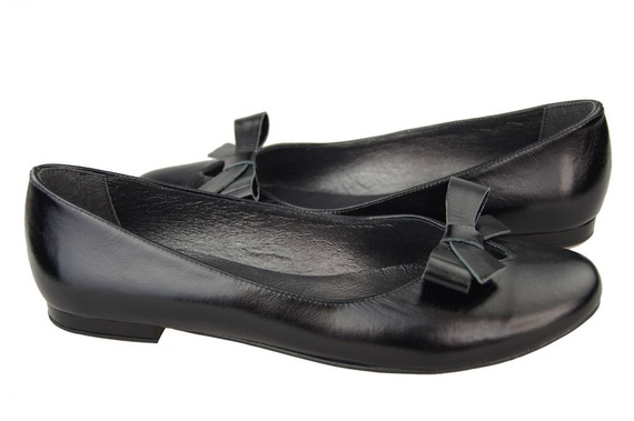 Damen Ballerinas Schwarz Lack Naturleder 998 ElitaBut