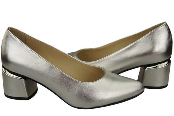 Damenschuhe Silber Pumps Naturleder 143 ElitaBut
