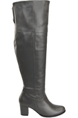 Footwear Kniehohe Overknee-Stiefel für Damen, Naturleder 190 Graphite ElitaBut