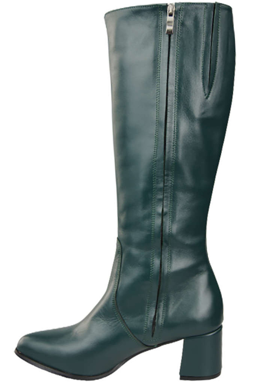Klassische Damenstiefel, Naturleder, Malachit 175 ElitaBut