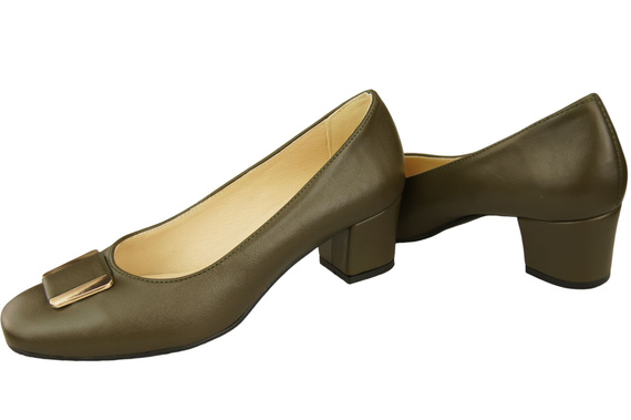 Damenschuhe Pumps Naturleder 187 Olive ElitaBut