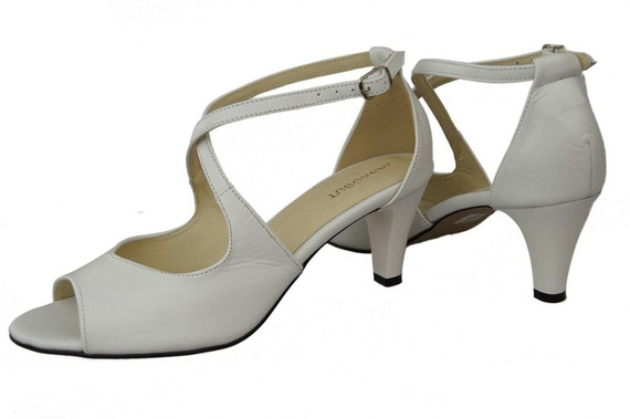 Damenschuhe Sandalen Weiß Naturleder 115 ElitaBut