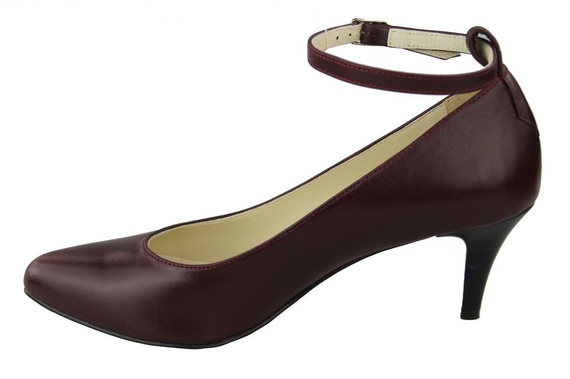 Damenschuhe Burgunderrote Pumps, Naturleder 997 ElitaBut