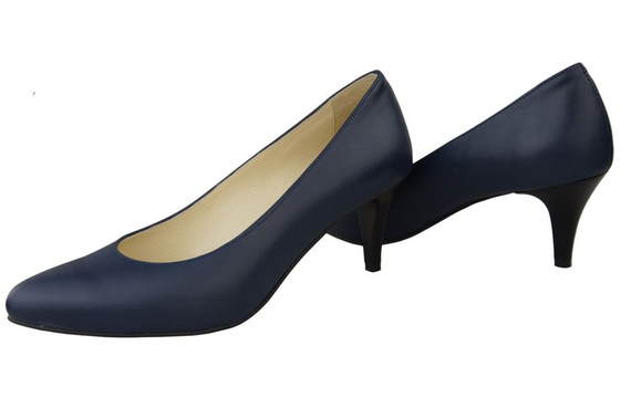 Damenschuhe Pumps, Naturleder, Marineblau 825 ElitaBut