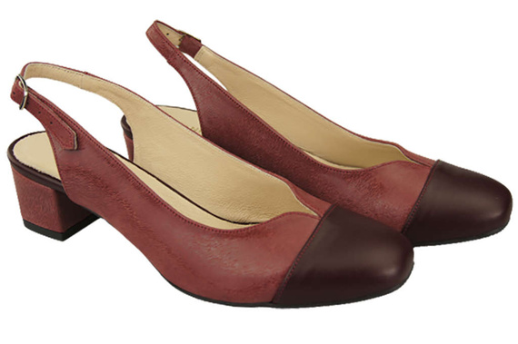 Damenschuhe Sandalen Naturleder 165 Burgund ElitaBut