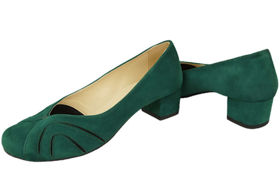 Damenschuhe Pumps aus natürlichem Wildleder Malachite 786 von ElitaBut