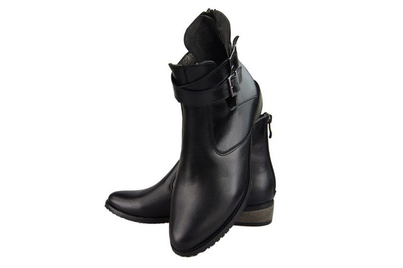 Damenstiefeletten, Naturleder, Schwarz 931 ElitaBut