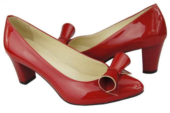 Damenschuhe Pumps Naturleder Rotlack 975 ElitaBut