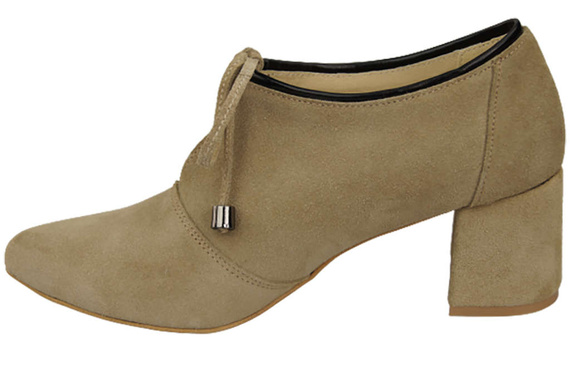 Damenschuhe Beige Schuhe, natürliches Veloursleder 183 ElitaBut
